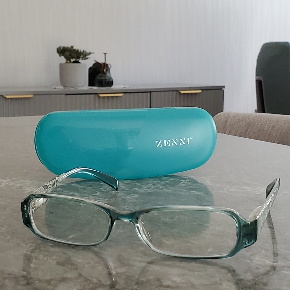 Zenni Blue Glasses with Case